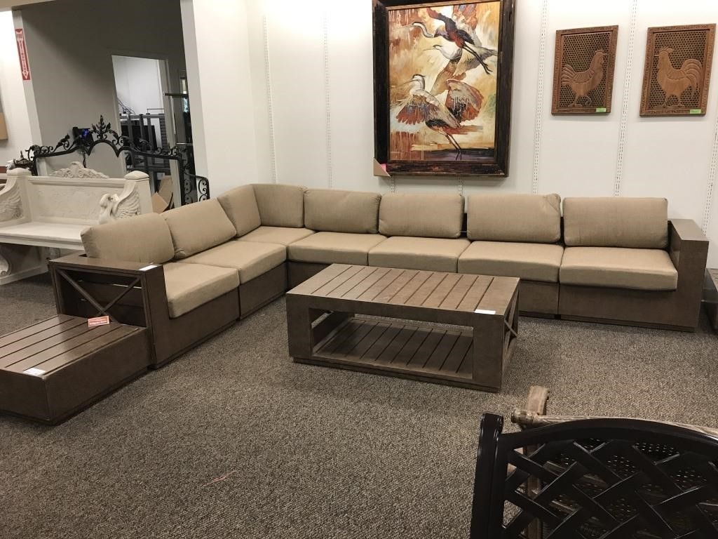Modern Rustic Sectional Plus Coffee Table Set Of 1