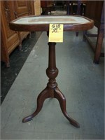 Mahogany wine table, a/f, 19” tall.