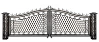 Bridgeton Moore Aluminum Wide Driveway Gate (KIT)