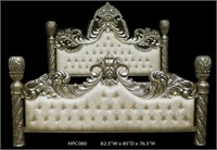 Platina Grand Carved King Bed