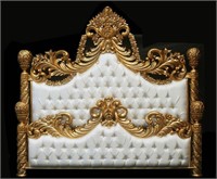 Gold Grand Carved Bed King