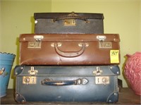 Three suitcases, 10” x 16” and under.
