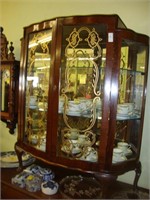 1940’s Queen Anne china cabinet with gilt