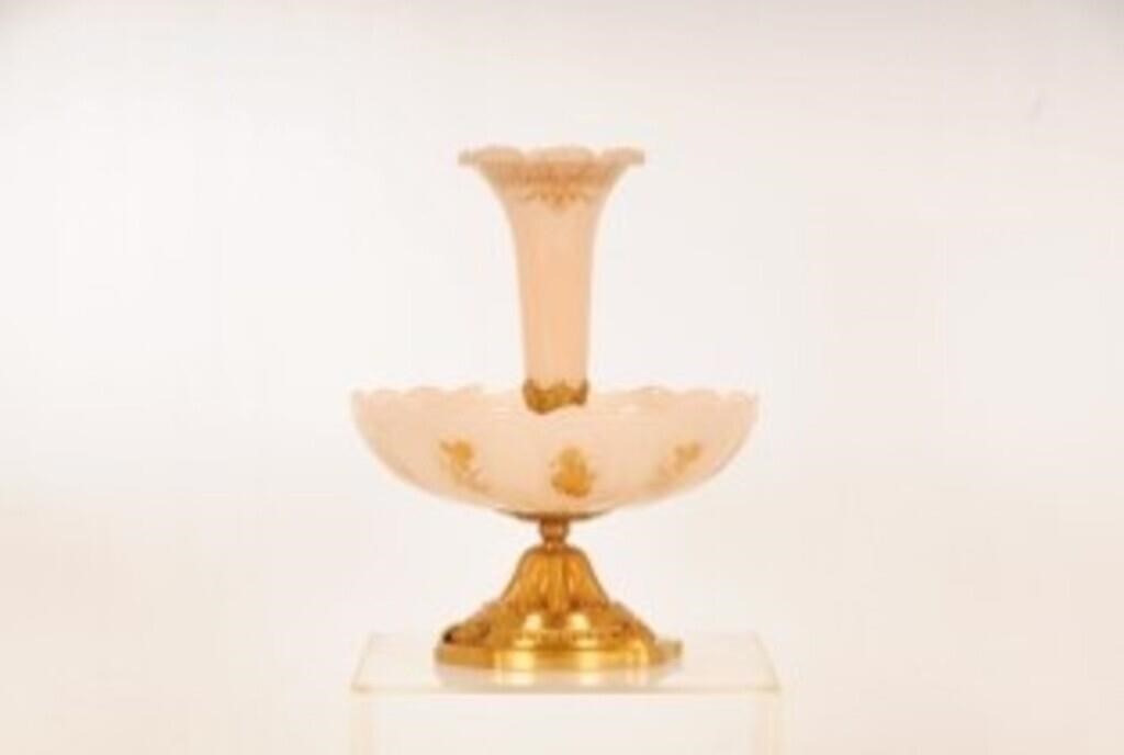 Glass Candleholder-Brass Casting XT-311-J115