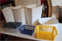 Trash cans, baskets, tote