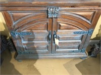 Hand Painted Wooden Chest Buffet Afr-968/Id