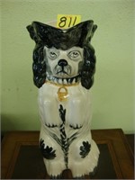 Hand painted black and white Staffordshire