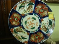 Large TOC hand painted Imari charger, 14".