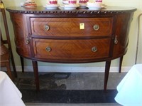 Mahogany bow front sideboard with 2 center