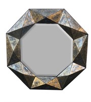 Large Octagonal Gold Eglomise 48" Mirror