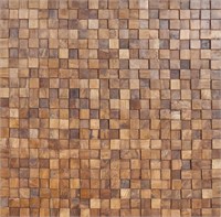 Reclaimed Teak Square Mosaic Wall Panel 1 Meter Sq