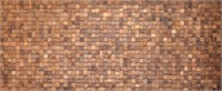 8 Ft Reclaimed Teak Square Mosaic Wall Panel