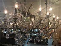 Barcelona Smoked Stainless and Crystal Chandelier