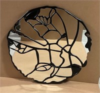 Round Flowing Mirror- Black