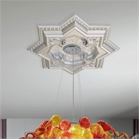 Silver Eight Pointed Star Chandelier Ceiling Medal