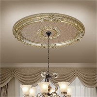 Rose Gold Oval Chandelier Ceiling Medallion