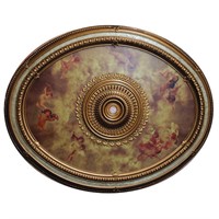 Classical Large Oval Chandelier Ceiling Medallion