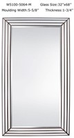 Mirror with Bronze Mirrored Frame 32x68