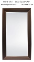 Mirror with Dark Wood Frame 36x72 Mirror