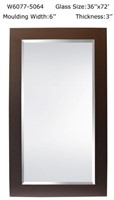 Mirror with Dark Brown Frame 36x72