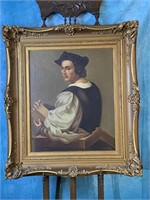 After Andrea del Sarto Self Portrait Oil on Canvas