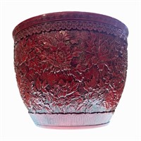 Red Bowl with Intricate Design