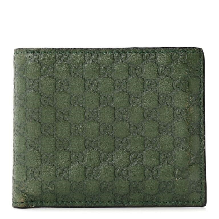 Gucci Green Marsh Guccisima Bifold Wallet