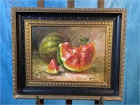 Still Life Oil on Canvas -Watermelon
