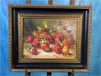 Still Life Oil on Canvas -Strawberries
