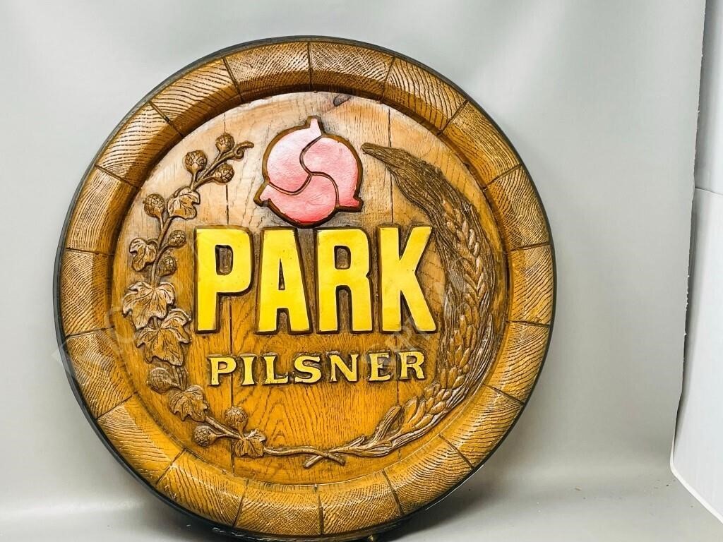 Park Pilsner wall sign-fibreglass  17" diameter
