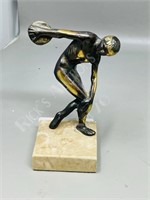 bronze figure "discus Athlete"  6" tall