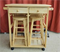 Kitchenette Cart on Wheels - comes with 2