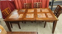 Beautiful Wooden Table with 4 Chairs - Measures -