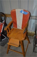 Eddie Bauer Antique Wooden High Chair