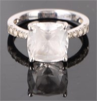 STERLING SILVER WHITE SAPPHIRE LADIES RING