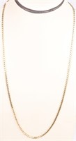 14K YELLOW GOLD CUBE LINK CHAIN UNISEX NECKLACE