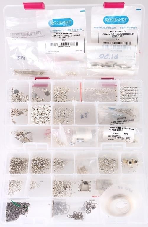 JEWELER'S  KITS- STERLING SILVER CLASPS, BEADS, ET