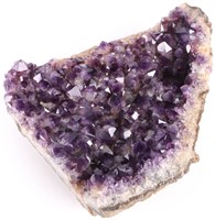 DEEP PURPLE HIGHLY FACETED AMETHYST GEODE SHARD
