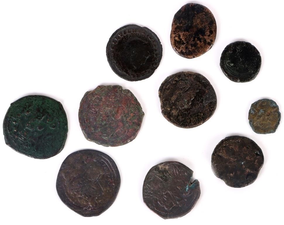 ANCIENT COLLECTIBLE FOREIGN COINS - LOT OF 12