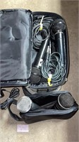 case with 5 microphones & audio cables