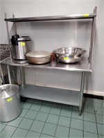5 Ft Stainless Steel Table w/ Overshelf