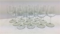 12 Clear Wine Glasses Stemware