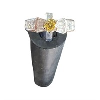 1.50ct Exquisite Yellow & White Diamond Ring