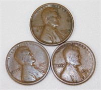1922-D, 1911-D and 1913-D Lincoln Cents