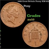 1988 Great Britain Penny KM-935 Grades Select AU