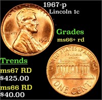 1967-p Lincoln Cent 1c Grades GEM++ RD