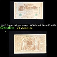 1910 Imperial germany 1,000 Mark Note P: 45B Grade