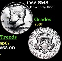 1966 SMS Kennedy Half Dollar 50c Grades sp67