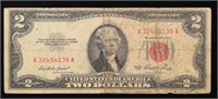 1953 $2 Red Seal United States Note Grades f+