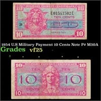 1954 U.S Military Payment 10 Cents Note P# M30A Gr